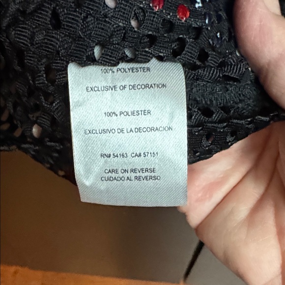 Tommy Hilfiger Women’s Black Mesh  Steeler Jersey. Sz XS - Picture 7 of 8